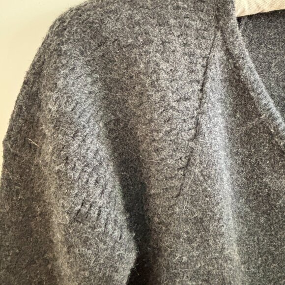 Velvet By Graham & Spencer Cashmere Sweater Heathered Charcoal - Picture 4 of 5